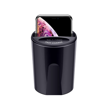 Portable Wireless Car Cup Charger with Dual Ports by HitMyNeed