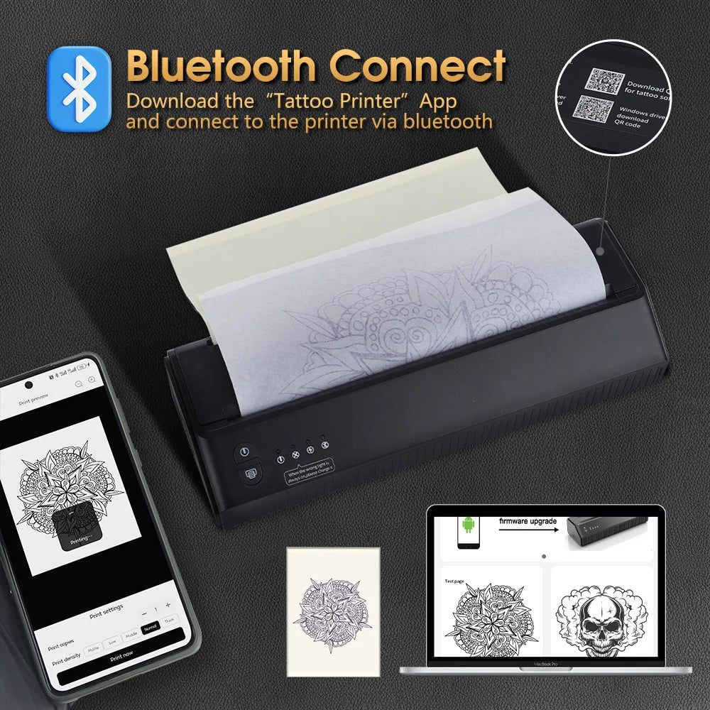 Portable Wireless Thermal Tattoo Stencil Printer by HitMyNeed