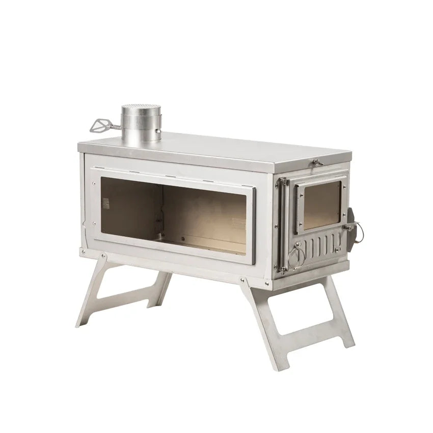 Portable Wood Tent Stove with Glass Windows by HitMyNeed