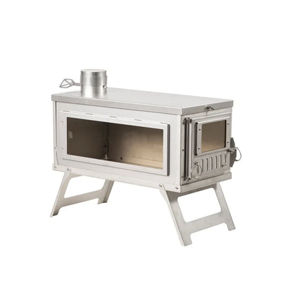 Portable Wood Tent Stove with Glass Windows by HitMyNeed