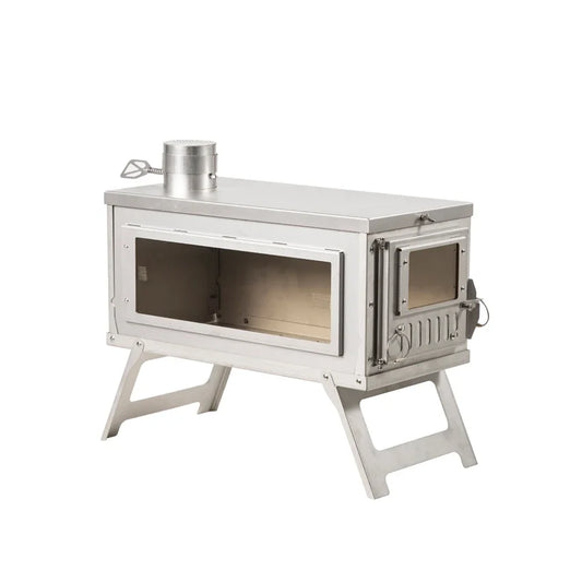 Portable Wood Tent Stove with Glass Windows by HitMyNeed