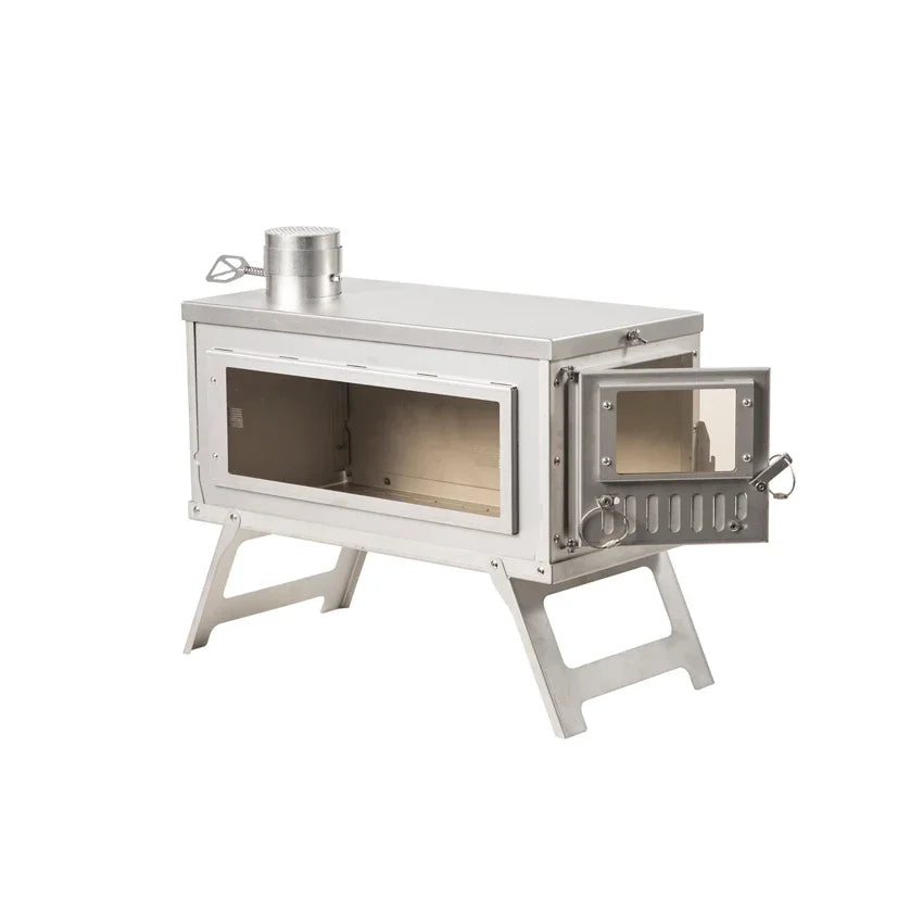 Portable Wood Tent Stove with Glass Windows by HitMyNeed