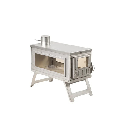 Portable Wood Tent Stove with Glass Windows by HitMyNeed