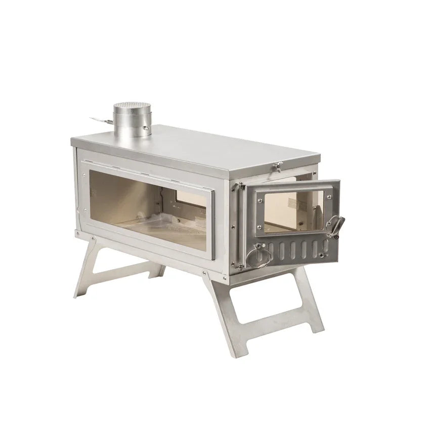 Portable Wood Tent Stove with Glass Windows by HitMyNeed