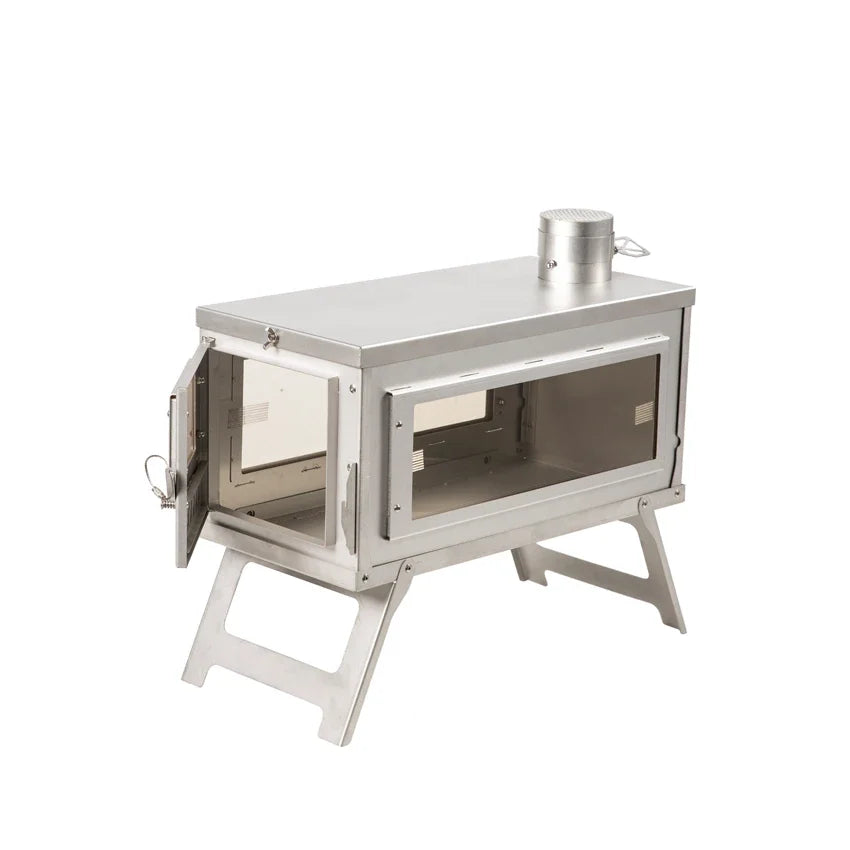 Portable Wood Tent Stove with Glass Windows by HitMyNeed