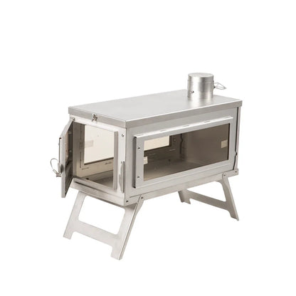 Portable Wood Tent Stove with Glass Windows by HitMyNeed