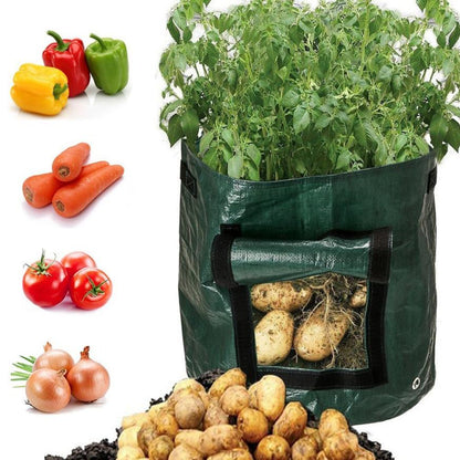 Potato Grow Bag with Harvest Window and Handles by HitMyNeed