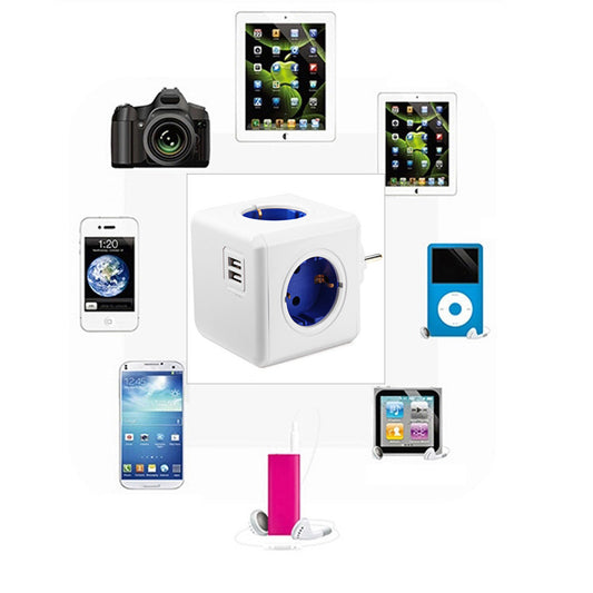 PowerCube Socket with USB Ports, 4 Outlets, 3680W by HitMyNeed