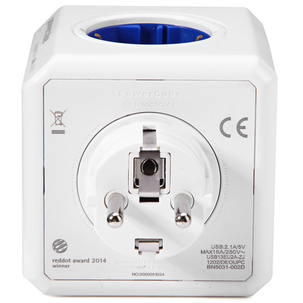PowerCube Socket with USB Ports, 4 Outlets, 3680W by HitMyNeed