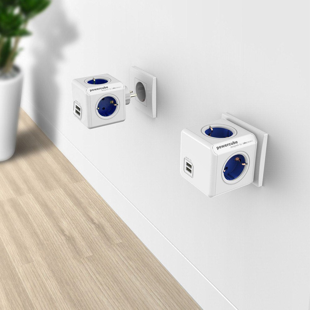 PowerCube Socket with USB Ports, 4 Outlets, 3680W by HitMyNeed