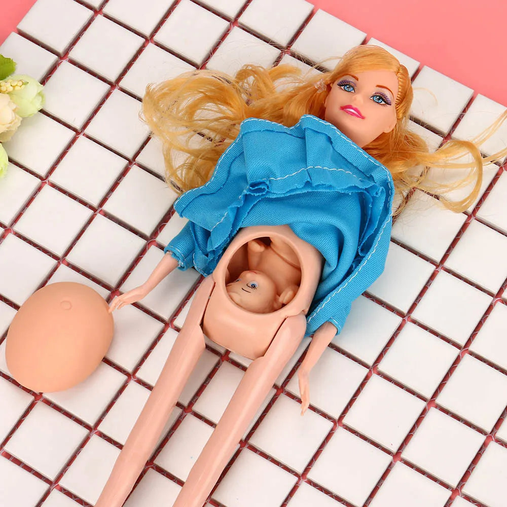 Pregnancy Doll Set with Baby for Educational Play bu by HitMyNeed