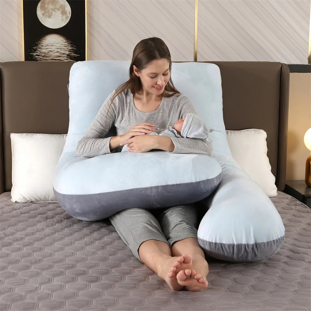 Pregnancy & Nursing Support Pillow for Women 1-3kg-gray-blue by HitMyNeed
