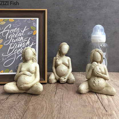 Pregnant Woman Resin Figurine Set (3 Pieces) by HitMyNeed