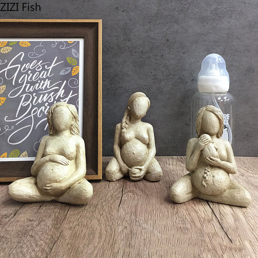 Pregnant Woman Resin Figurine Set (3 Pieces) by HitMyNeed