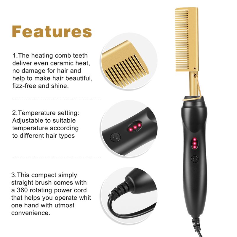 Pressing Comb Electric Heat Straightening Comb by HitMyNeed