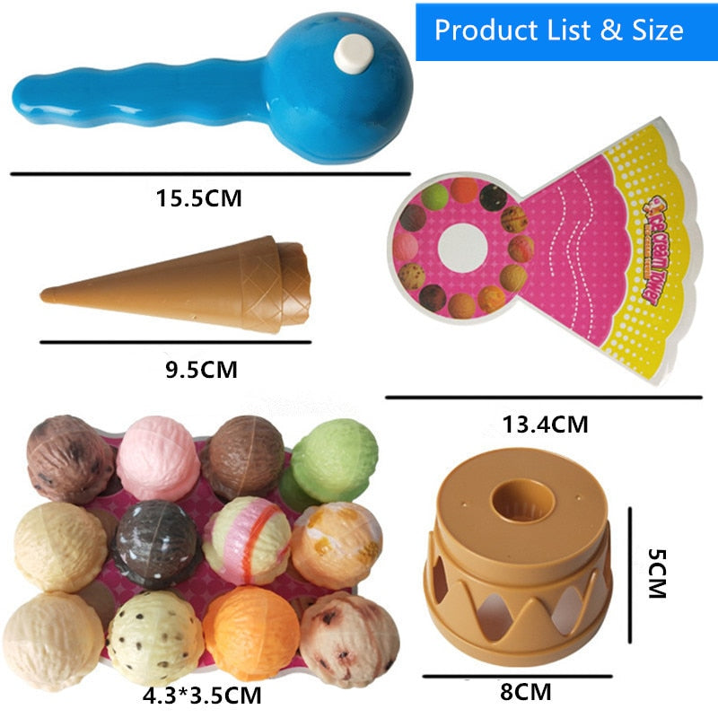 Pretend Ice Cream Toy Set for Kids by HitMyNeed