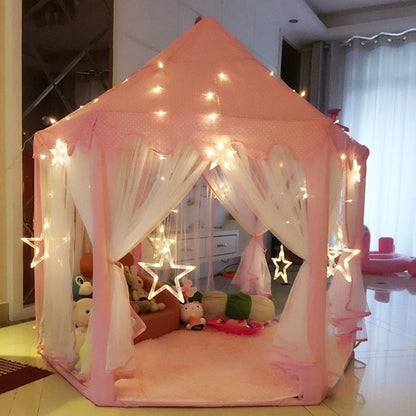 Princess Castle Play Tent with Star LED Lights by HitMyNeed