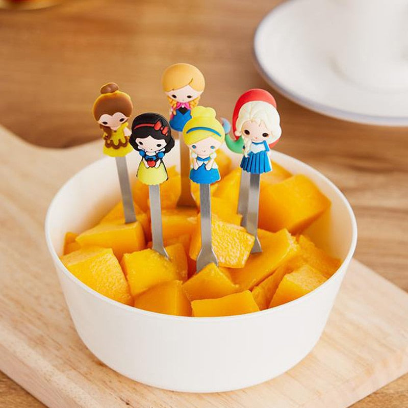 Princess Fruit Fork Set for Kids (6 pcs) by HitMyNeed
