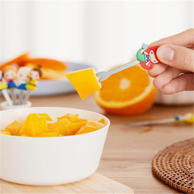 Princess Fruit Fork Set for Kids (6 pcs) by HitMyNeed