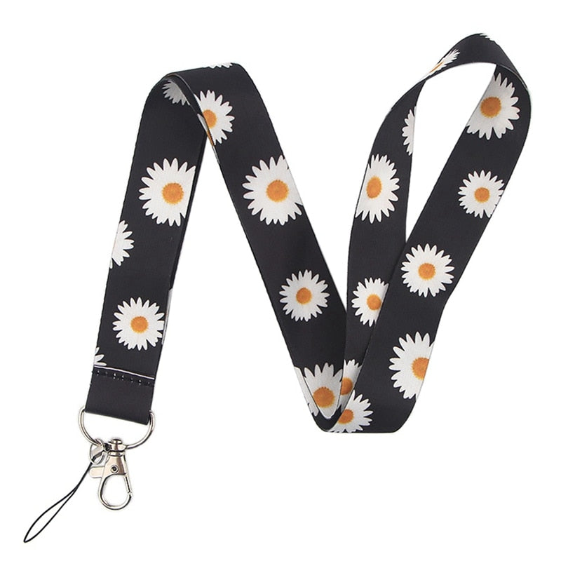 Printed Floral Lanyard Neck Strap with Hook by HitMyNeed