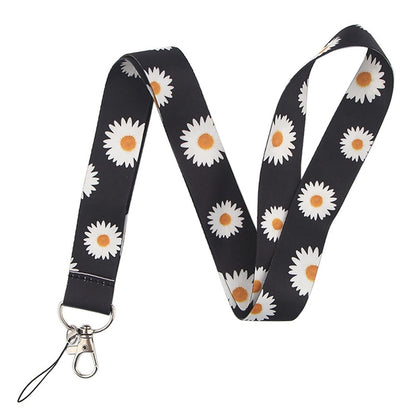 Printed Floral Lanyard Neck Strap with Hook by HitMyNeed