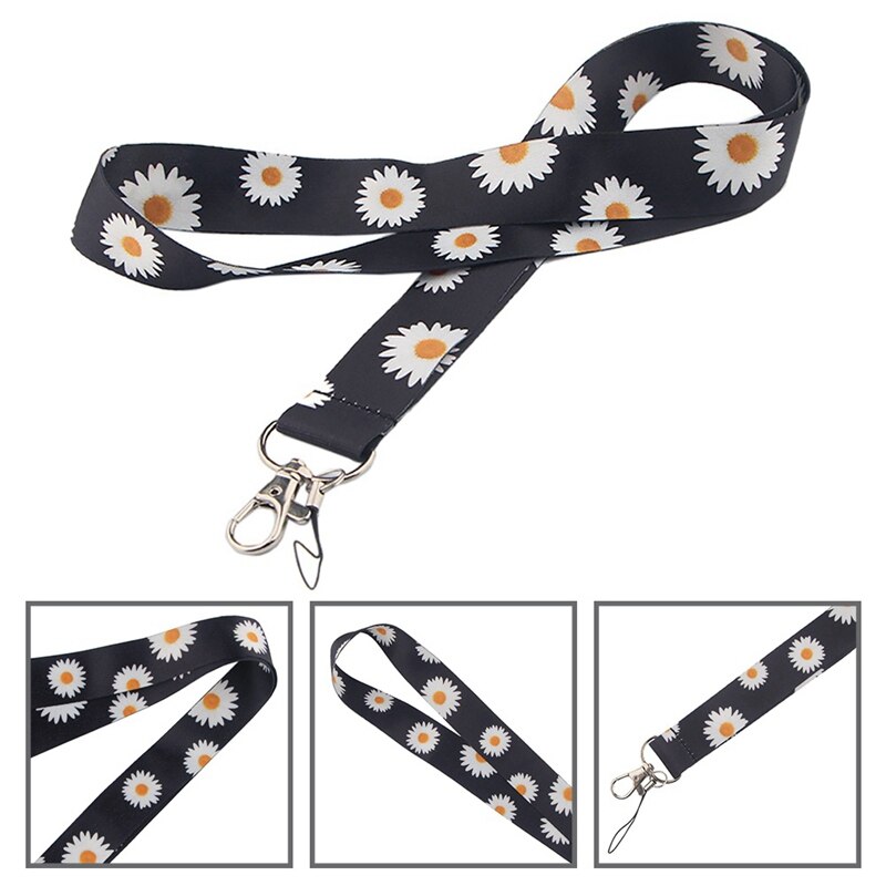 Printed Floral Lanyard Neck Strap with Hook by HitMyNeed