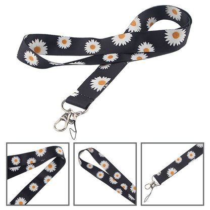 Printed Floral Lanyard Neck Strap with Hook by HitMyNeed