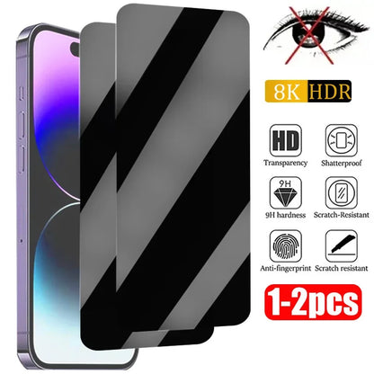 Privacy Glass Screen Protector for iPhone 6-15 Series by HitMyNeed