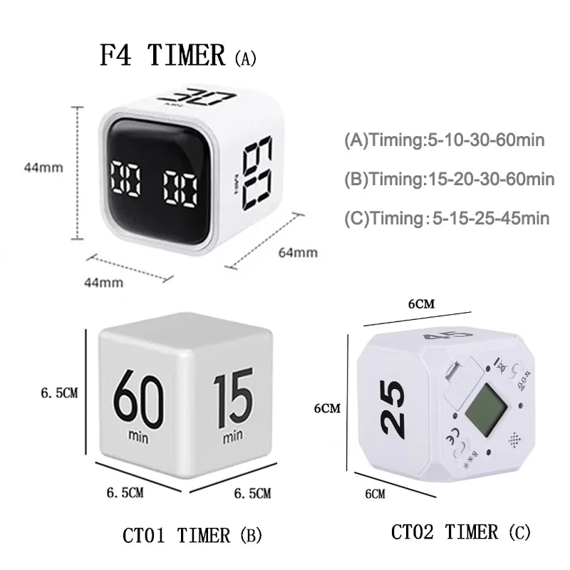 Productivity Cube Gravity Timer with LED Display by HitMyNeed
