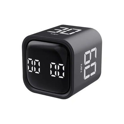 Productivity Cube Gravity Timer with LED Display a-black by HitMyNeed