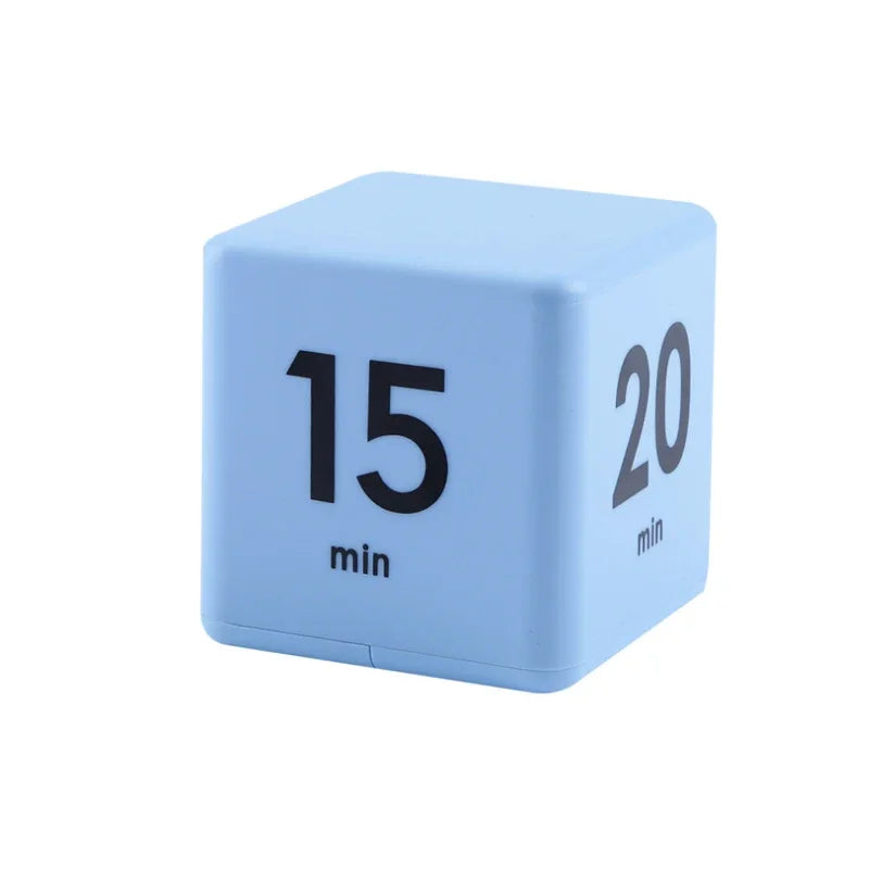 Productivity Cube Gravity Timer with LED Display b-blue by HitMyNeed
