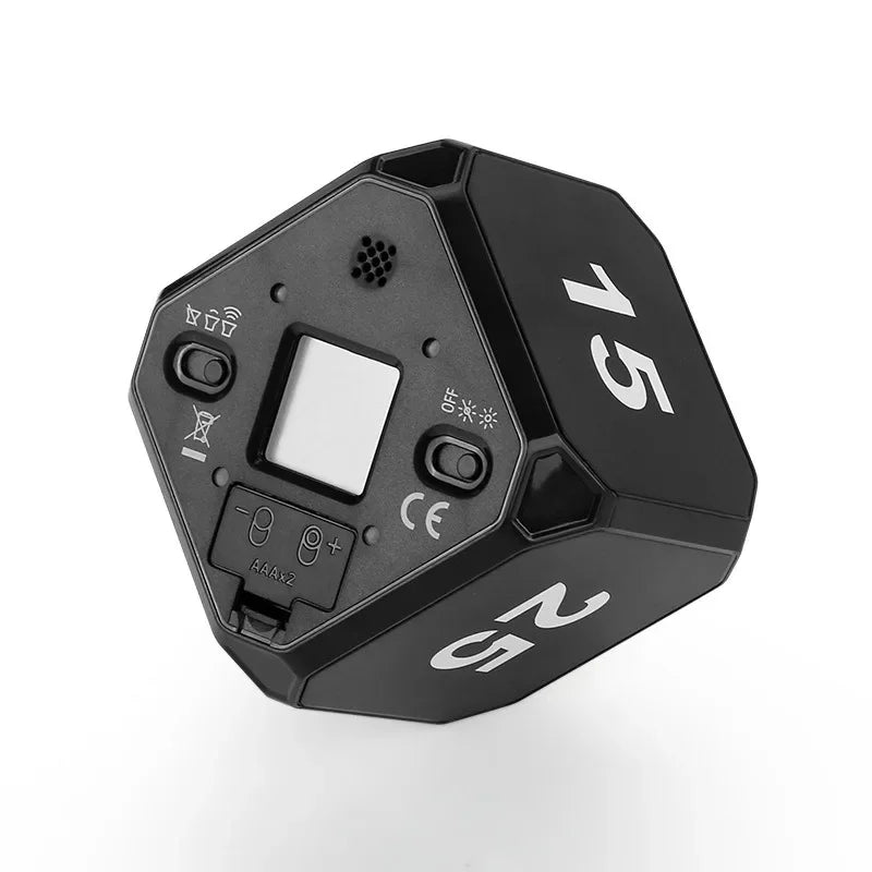 Productivity Cube Gravity Timer with LED Display c-black by HitMyNeed