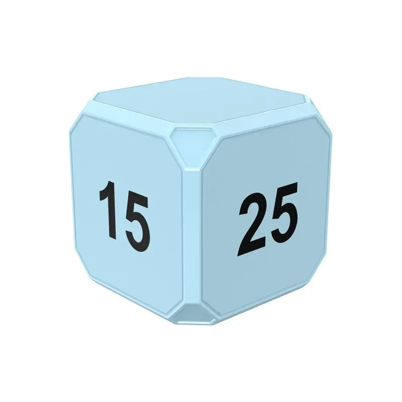 Productivity Cube Gravity Timer with LED Display c-light-blue by HitMyNeed
