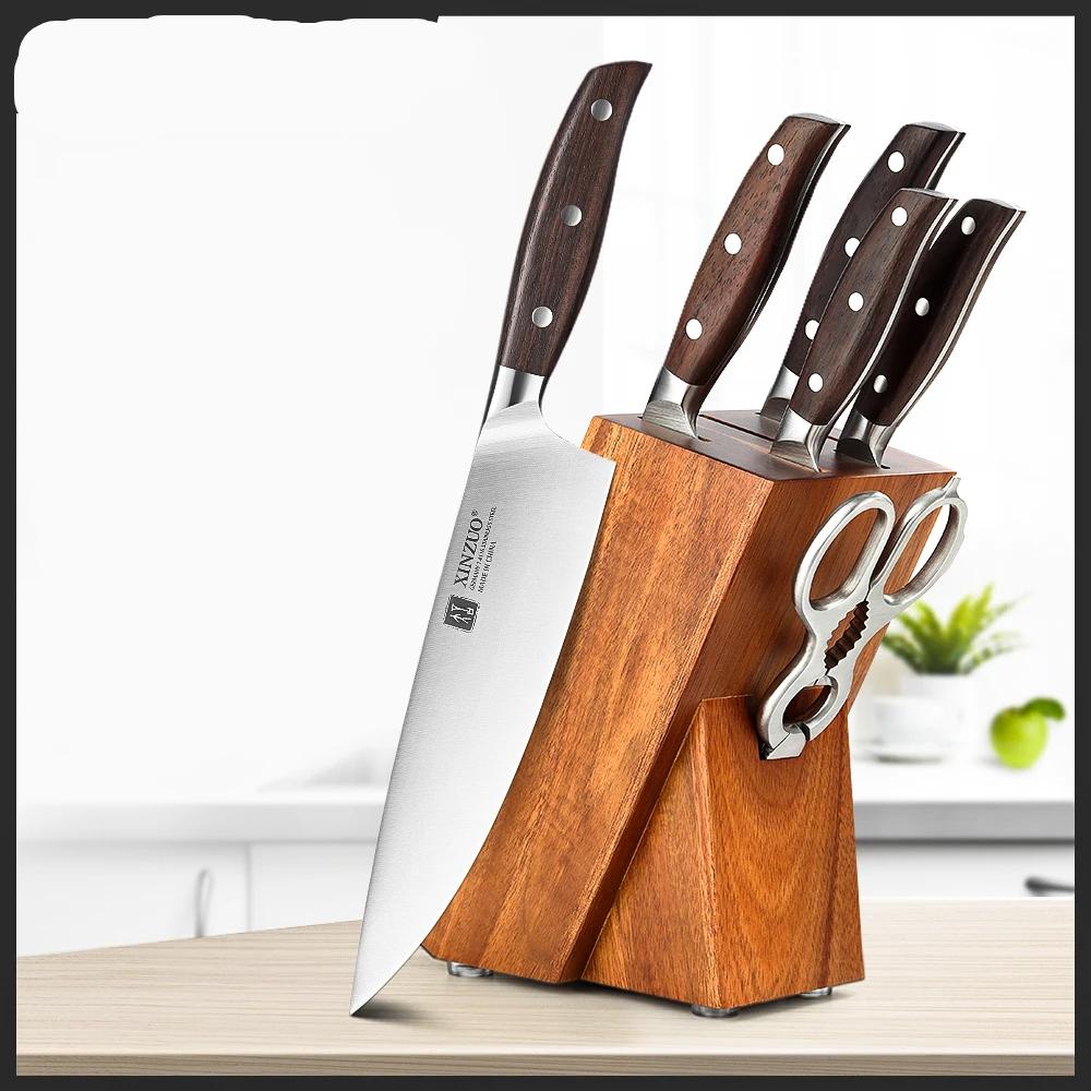 Professional 7-Piece German Steel Kitchen Knife Set by HitMyNeed