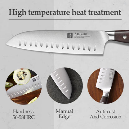 Professional 7-Piece German Steel Kitchen Knife Set by HitMyNeed