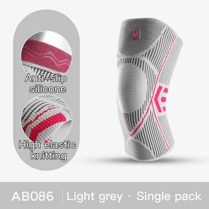 Professional Compression Knee Support Sleeve light-grey m by HitMyNeed