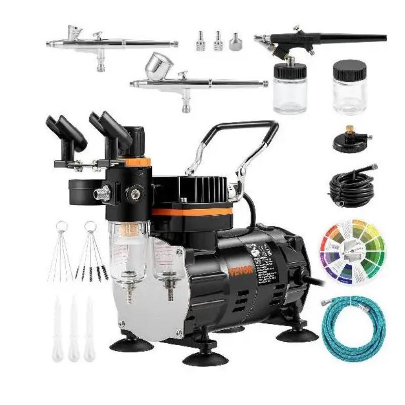 Professional Dual-Action Airbrush Compressor Kit 120W by HitMyNeed