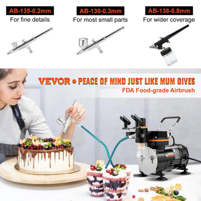 Professional Dual-Action Airbrush Compressor Kit 120W by HitMyNeed