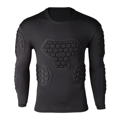 Professional Goalkeeper Jersey with EVA Elbow Pads black-long-sleeve eu-size-s by HitMyNeed