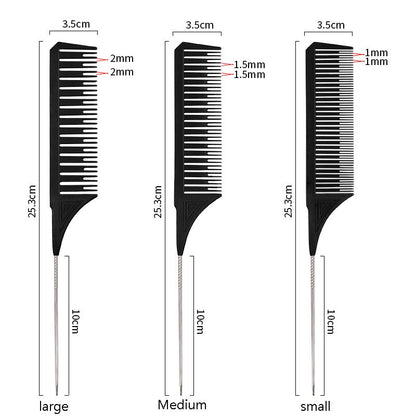Professional Hair Sectioning Comb with Steel Tail by HitMyNeed