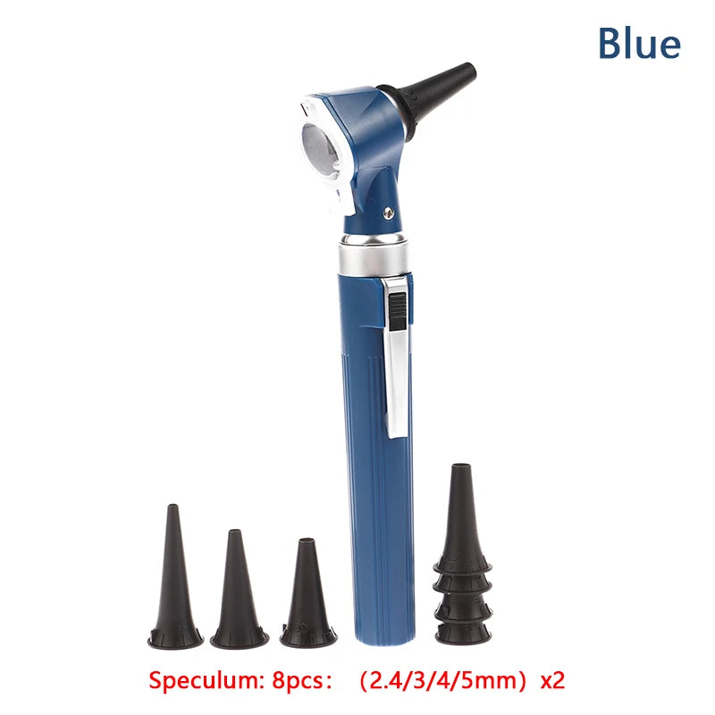 Professional LED Otoscope Diagnostic Kit with 8 Tips blue by HitMyNeed