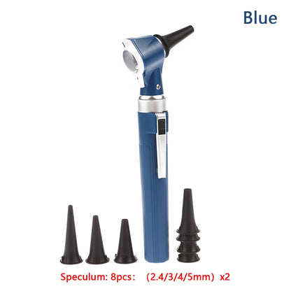 Professional LED Otoscope Diagnostic Kit with 8 Tips blue by HitMyNeed