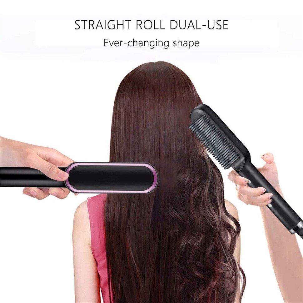 Professional Quick-Heat Electric Hot Comb Brush by HitMyNeed