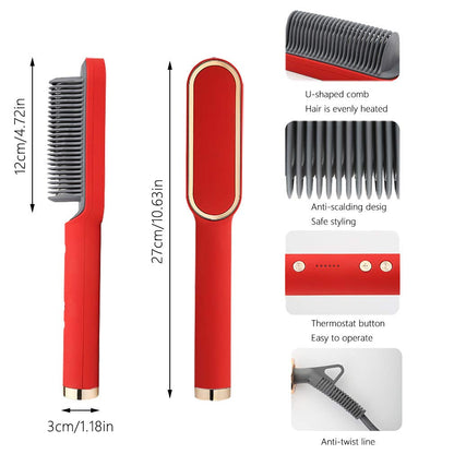Professional Quick-Heat Electric Hot Comb Brush by HitMyNeed