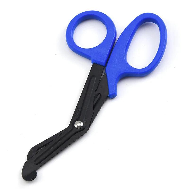 Professional Stainless Steel Trauma Shears / Medic Scissors (6") blue by HitMyNeed