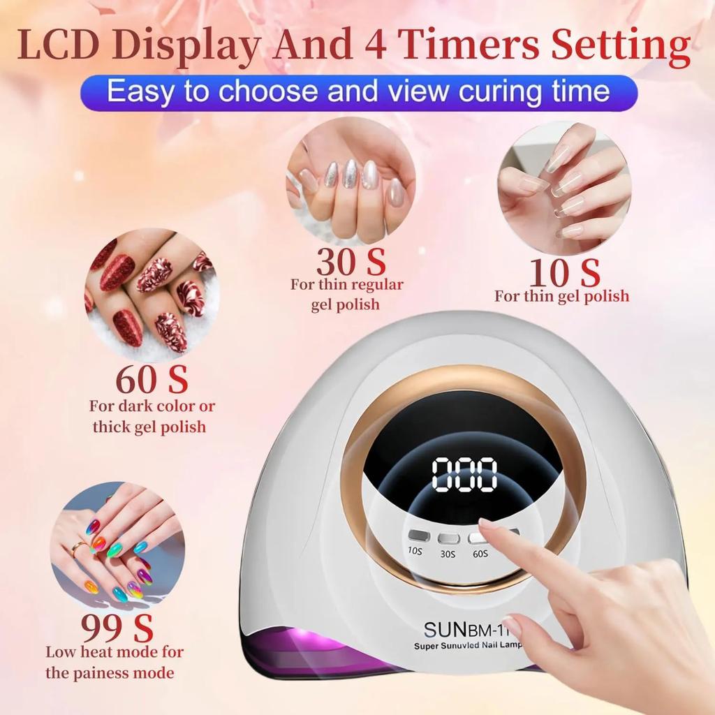 Professional UV LED Nail Lamp with 45 LEDs & Timers by HitMyNeed