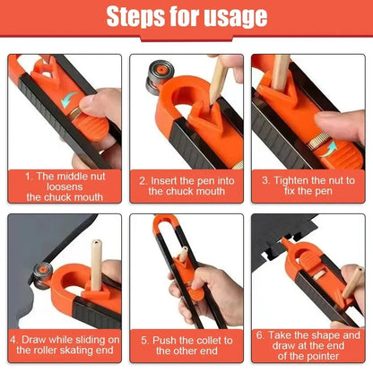 Profile Scribing Ruler Contour Gauge with Lock by HitMyNeed