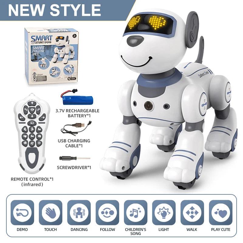 Programmable RC Robot Dog with Voice & Music bg1533-blue by HitMyNeed