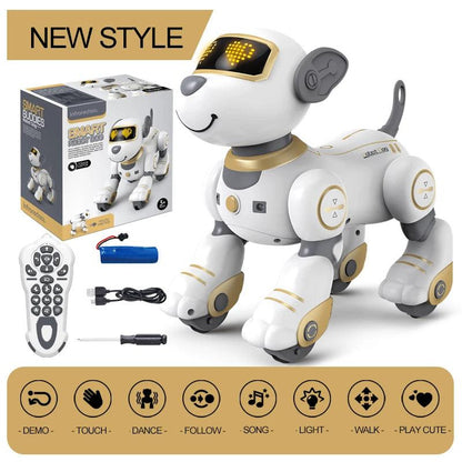 Programmable RC Robot Dog with Voice & Music bg1533-golden by HitMyNeed