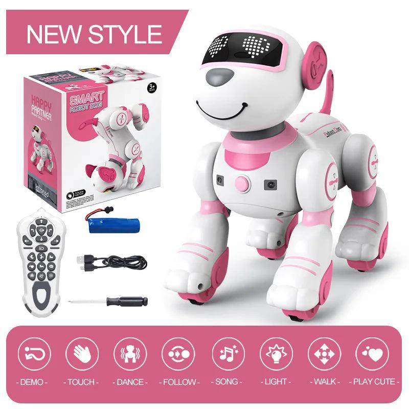 Programmable RC Robot Dog with Voice & Music bg1533-pink by HitMyNeed